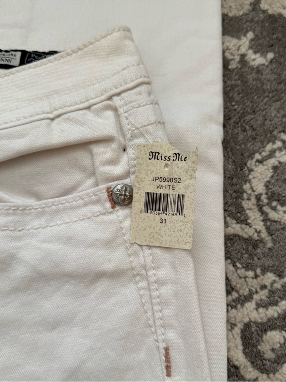 Miss Me Signature Skinny White Denim NWT JP599052 - Picture 2 of 13